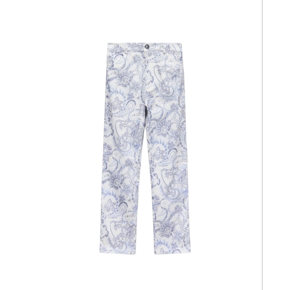 Zara Paisley Print Cut Trousers